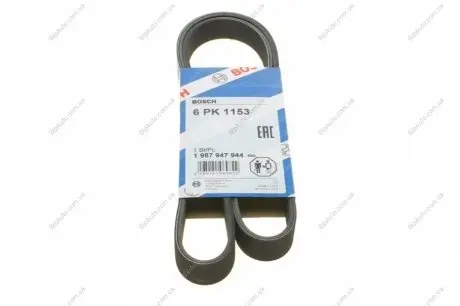 Ремінь поліклін. 6PK1153 1 987 947 944 BOSCH 1987947944