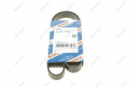 Поліклиновий ремінь 6PK1100 1 987 948 437 BOSCH 1987948437