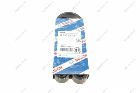 Ремень поликлиновой 6PK2120 DB W124/201/202/210 2,0-3,6; SSANGYONG 2,3D; DAEWOO 2,3D BOSCH 1987947821