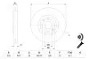 Тормозной диск передний Citroen C4 2.0i,2.0HDI,Grand C4 Picasso 1.6,2.0 (302*26) BOSCH 0986479288 (фото 5)