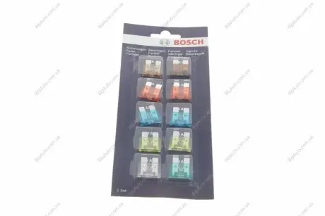Комплект предохранителей (1х5/7.5/25/30А;2х10/15/20А) (блистер) BOSCH 1987529037 (фото 1)