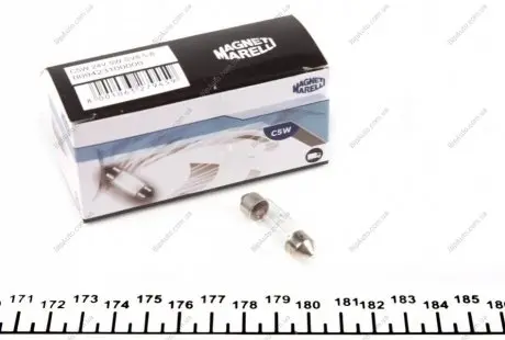 Автолампа C5W SV8,5-8 5 W прозрачная MAGNETI MARELLI 009423100000 (фото 1)
