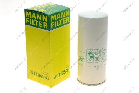 Фильтр масляный RVI Magnum/ Major/ Midliner/ Midlum/ Premium MANN W 11 102/35