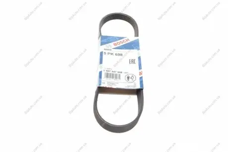 РЕМІНЬ П-КЛИНОВИЙ 5PK698 1 987 947 908 BOSCH 1987947908