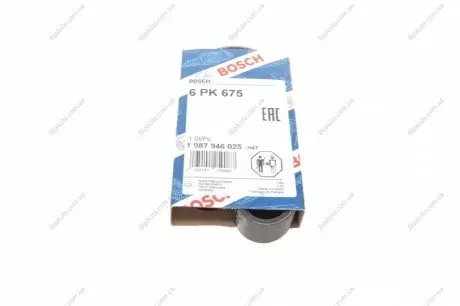 Поліклиновий ремінь 6PK675 1 987 946 025 BOSCH 1987946025