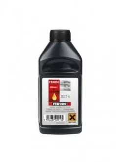 Тормозная жидкость Synthetic DOT4 0,5L 1ящ.=24шт. FERODO FBX050 (фото 1)
