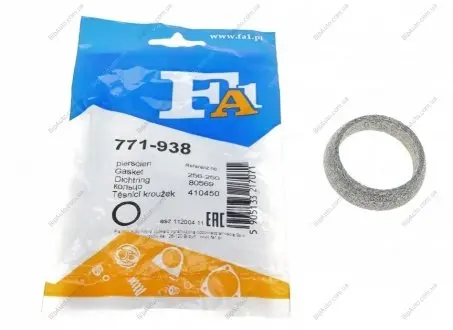 Прокладка труби вихлопної Toyota Prius 1.5 03-09 (38.2x50.3x13) (кільце) FA1 Fischer Automotive One (FA1) 771-938