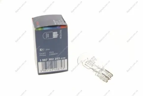 Лампа розжарювання W21/5W 12V W3x16q PURE LIGHT 1 987 302 252 BOSCH 1987302252 (фото 1)