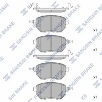 Кт. Гальмівні колодки дискові SANGSIN Hi-Q (SANGSIN) SP2107 (фото 1)