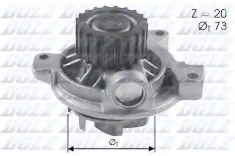 Насос водяной VW LT, T4 2.4D / 2.5D / TD 95-> DOLZ A280