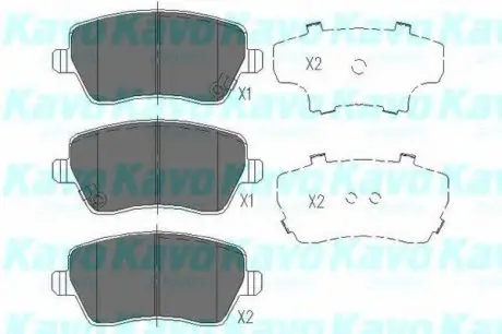 Тормозные колодки дисковые передние KAVO KBP-8522