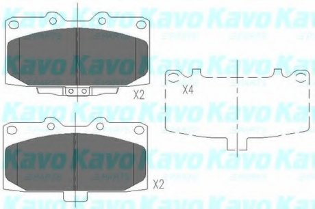 Тормозные колодки дисковые передние KAVO KBP-8003
