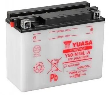Аккумулятор кислотный 20Ah 240A YUASA Y50-N18L-A