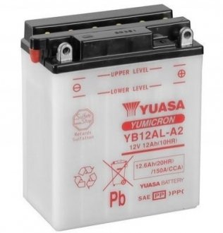 Аккумулятор кислотный 12Ah 150A YUASA YB12AL-A2 (фото 1)