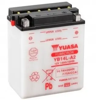 Аккумулятор кислотный 14Ah 175A YUASA YB14L-A2
