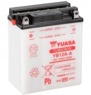 Аккумулятор кислотный 12Ah 150A YUASA YB12A-A (фото 1)