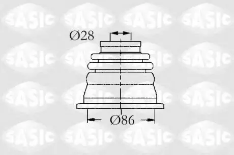 Комплект пильника, приводний вал SASIC 4003464