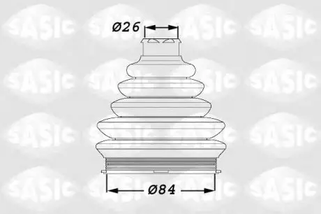 Комплект пильника, приводний вал SASIC 1900016