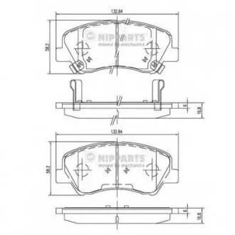 Гальмівні колодки NIPPARTS N3600550