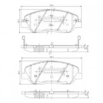 Тормозные колодки дисковые NIPPARTS N3605051