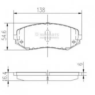 Тормозные колодки дисковые NIPPARTS J3608029
