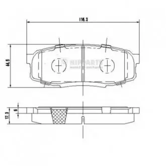 Гальмівні колодки NIPPARTS N3612043