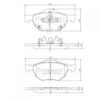 Тормозные колодки дисковые NIPPARTS J3604064