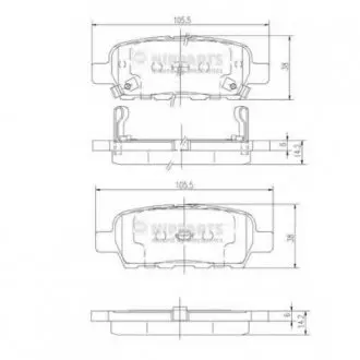 Гальмівні колодки NIPPARTS J3611044
