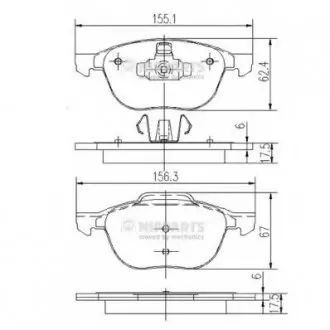 Тормозные колодки дисковые NIPPARTS J3603063