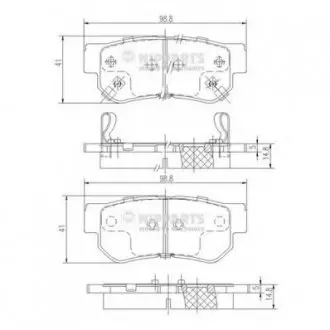 Гальмівні колодки NIPPARTS J3610509