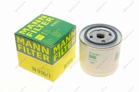 Масляний фільтр W916/1 MANN W 916/1 (фото 1)