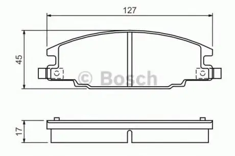 Колодки гальмівні дискові BOSCH 0986460960