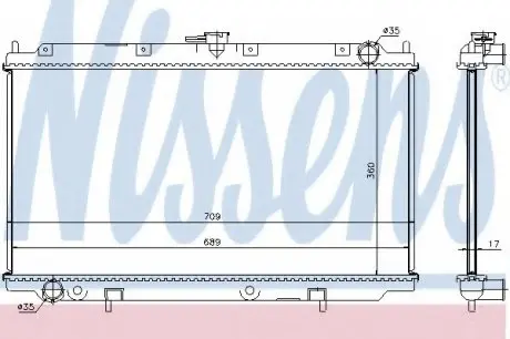 Радиатор системы охлаждения NISSENS 62927A