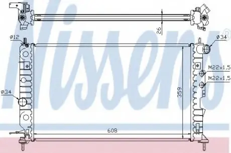 Радиатор системы охлаждения NISSENS 630121