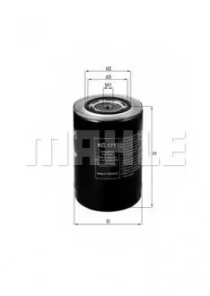 Фильтр топливный Iveco, Ford MAHLE MAHLE / KNECHT KC 171 (фото 1)