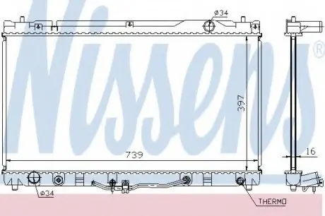 Радіатор LS ES 300(+)[OE 16400-20260] NISSENS 64633