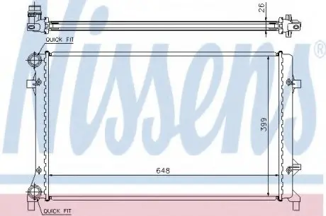 Радиатор системы охлаждения NISSENS 65277