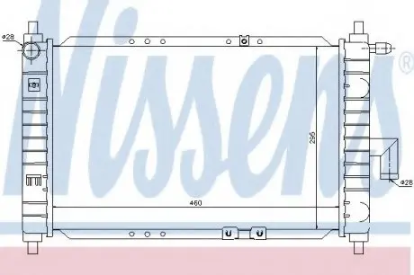 Радіатор CT/GMC MATIZ(01-)0.8(+)[OE P96322941] NISSENS 61646