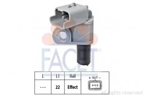 Датчик розподілвалу Berlingo/C4/ 207/ 308/ 407 1.6HDI/2.0HDi 05- FACET 9.0460
