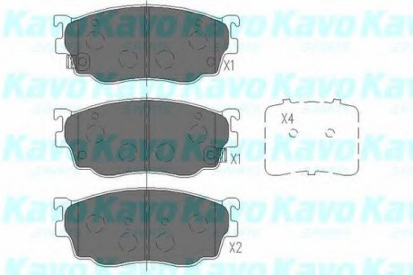 Колодки гальмівні передні Mazda 323/626 97-04 PARTS KAVO KBP-4509 (фото 1)
