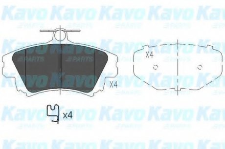 Гальмівні колодки дискові KAVO KBP-5519