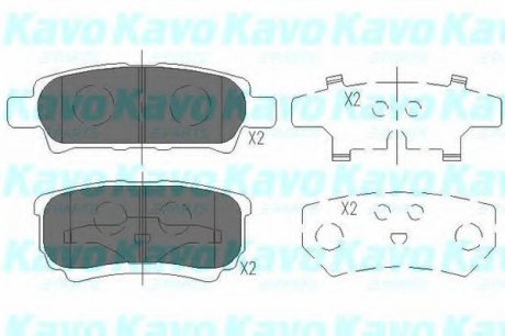 Комплект гальмівних колодок PARTS KAVO KBP-5518 (фото 1)