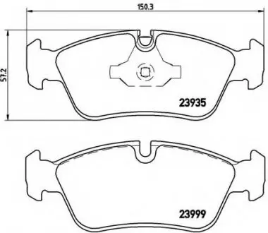 Тормозные колодки дисковые BREMBO P06035