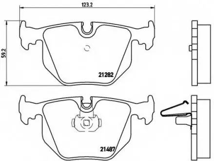 Тормозные колодки дисковые BREMBO P06044