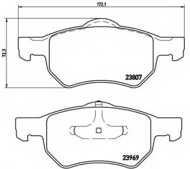 Тормозные колодки дисковые BREMBO P11013 (фото 1)