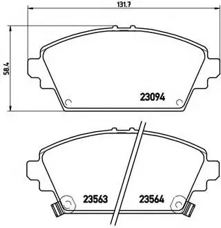 Гальмівні колодки дискові P28 029 BREMBO P28029