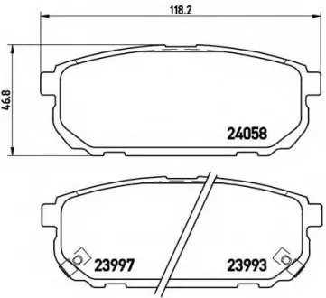 Тормозные колодки дисковые BREMBO P30023