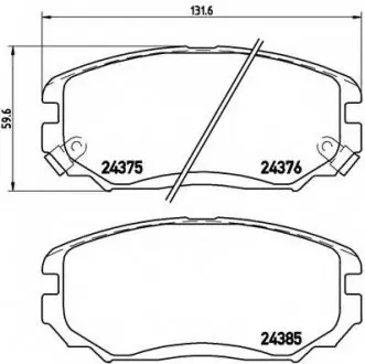 Тормозные колодки дисковые BREMBO P30038
