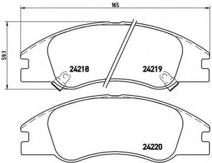 Гальмівні колодки дискові P30 042 BREMBO P30042