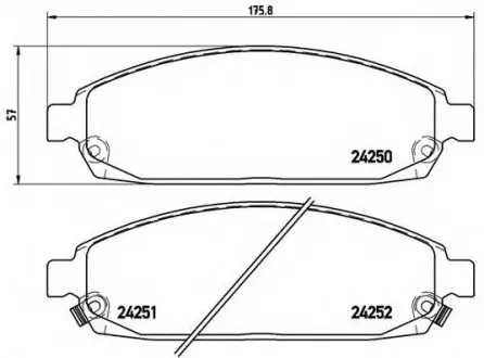 Гальмівні колодки дискові P37 010 BREMBO P37010 (фото 1)